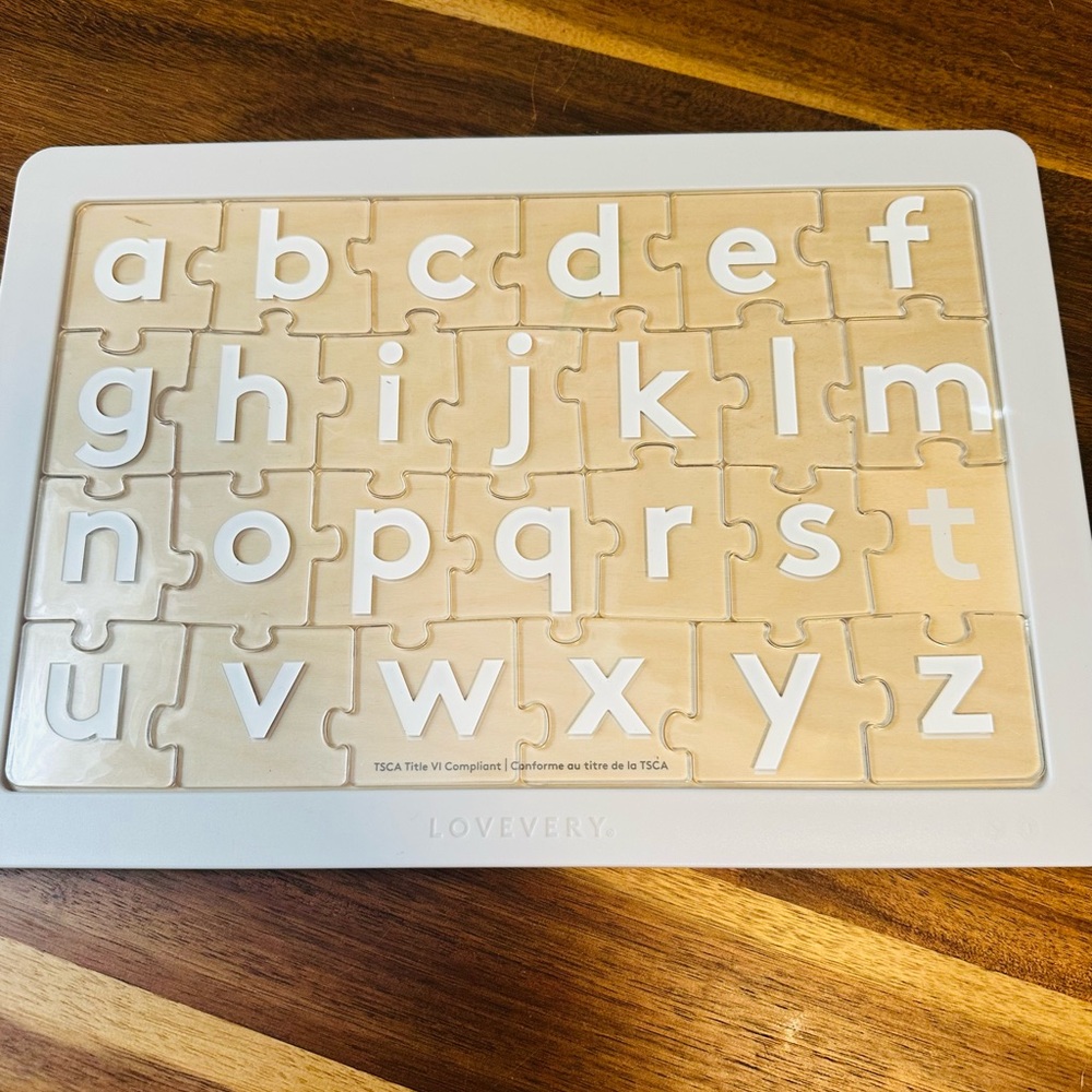Lovevery alphabet letters puzzle